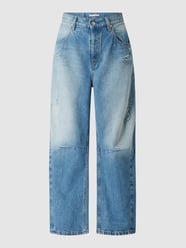 Oversized High Waist Jeans aus Baumwolle Modell 'Los Angeles' von Daydream Blau / Türkis - 48