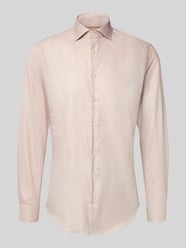 Slim Fit Businesshemd aus Baumwolle mit Haifischkragen von Jake*s Beige - 30