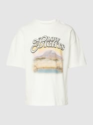 T-shirt met motiefprint, model 'Oasis' van Low Lights Studios Wit - 23