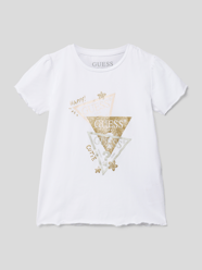 T-shirt met labelprint van Guess Wit - 18