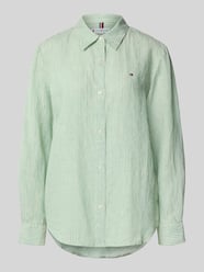 Bluzka koszulowa o kroju regular fit z czystego lnu od Tommy Hilfiger - 20