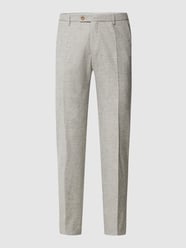 Hose mit Bügelfalten Modell 'Paul' von CG - Club of Gents Grau / Schwarz - 25