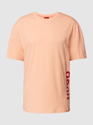 T-shirt met labelprint van HUGO Oranje - 47