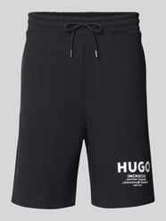 Szorty o luźnym kroju z czystej bawełny model 'NOMARIO' od HUGO Blue - 16