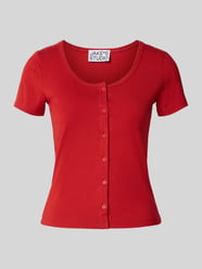 Slim Fit T-Shirt mit durchgängiger Knopfleiste von Jake*s Studio Woman - 22