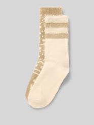 Sokken in pluche-look model 'Cozy' in set van 2 van camano Beige - 10