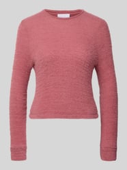 Longsleeve mit gerippten Abschlüssen von Jake*s Collection Pink - 20