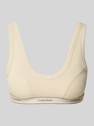 BH mit elastischem Logo-Bund und breiten Trägern von Calvin Klein Underwear Beige - 10