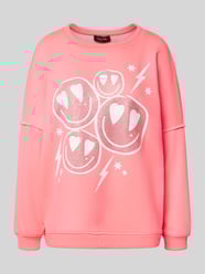 Oversized pullover van katoenmix met motiefprint van miss goodlife - 31