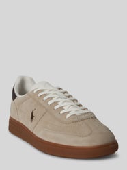 Low Top Sneaker aus Veloursleder von Polo Ralph Lauren Beige - 18
