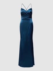 Abendkleid mit gelegten Falten von Laona Blau - 38