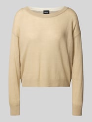 Relaxed Fit Strickpullover aus Woll-Mix Modell 'FEMOK' von BOSS Beige - 45