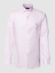 Slim fit zakelijk overhemd met streepmotief van Polo Ralph Lauren Roze - 15
