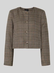 Boxy fit korte blazer zonder kraag, model 'STINA' van Vero Moda Beige - 29