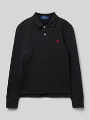 Poloshirt mit Label-Stitching von Polo Ralph Lauren Teens Schwarz - 11