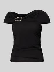 T-shirt z drapowaniami model 'laily' od Gestuz - 3