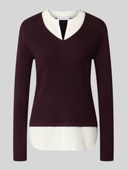 Longsleeve aus Viskose-Mix in Strick-Optik von COMMA Bordeaux - 18