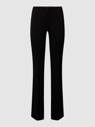 Flared Bundfaltenhose mit Gesäßleistentaschen Modell 'Ros' von Cambio Grau / Schwarz - 38