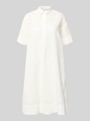 Knielanges Hemdblusenkleid mit Lochmuster von Milano Italy - 3