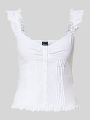 Slim Fit Bluse mit Rüschenbesatz von Gina Tricot - 37