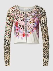 Cropped Cardigan mit Allover-Muster von Liu Jo White Weiß - 15