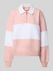 Sweatshirt mit kurzem Reißverschluss und Logo-Stitchings von Levi's® Pink - 2