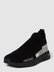 Sock-Sneaker mit Label-Schriftzug Modell 'ENGLISH' von ARMANI EXCHANGE Schwarz - 35
