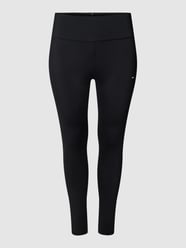 Legginsy PLUS SIZE z detalem z logo model ‘ESSENTIALS’ od Tommy Hilfiger Curve Czarny - 30