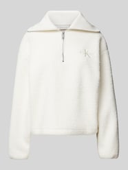 Sherpa Sweatshirt mit Label-Stitching von Calvin Klein Jeans Beige - 37