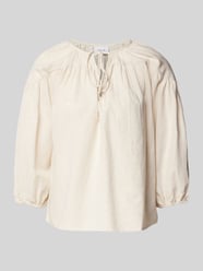 Regular Fit Bluse aus Viskose-Baumwoll-Mix mit Leinen-Anteil Modell 'PRISILLA' von VILA Beige - 33