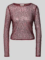 Longsleeve mit Paillettenbesatz Modell 'Mareen' von LeGer by Lena Gercke Rot - 22