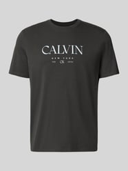 T-Shirt mit Label-Print und Rundhalsausschnitt von CK Calvin Klein - 12