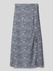 Midirock mit floralem Muster Modell 'marina' von Mango Blau - 9
