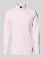 Super Slim Fit Business-Hemd Modern Kent Uni Twill von OLYMP No. Six Pink - 11