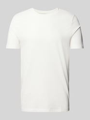 T-shirt met geribde ronde hals van MCNEAL Beige - 27