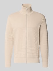 Regular Fit Strickjacke aus reiner Baumwolle von Marc O'Polo Beige - 4