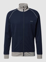 Sweatjacke mit Label-Stitching von BOSS Blau - 4