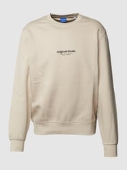 Sweatshirt mit Label-Print Modell 'VESTERBRO' von Jack & Jones Beige - 11