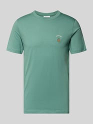 t-shirt z haftem i okrągłym dekoltem od Lindbergh - 46