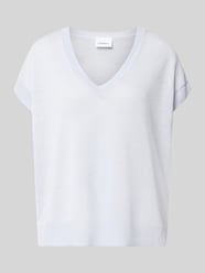 Strickshirt aus Leinen-Mix mit V-Ausschnitt von COMMA - 20
