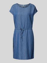 Jeanskleid aus Lyocell mit Taillenband Modell 'PEMA' von Only Blau - 7