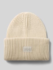 Beanie in Strick-Optik mit Logo-Patch von Helly Hansen - 36