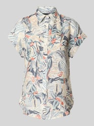 Bluzka koszulowa lniana o kroju slim fit z rękawem o dł. 1/2 model ‘BROONO’ od Lauren Ralph Lauren - 23