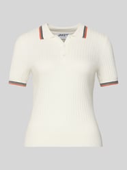 Slim Fit Poloshirt aus Viskose-Mix in Strick-Optik von Jake*s Casual - 16