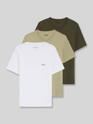 Slim fit T-shirts van puur katoen in set van 3 van BOSS - 7