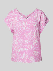 T-shirt met afgeronde V-hals van s.Oliver RED LABEL Roze - 41