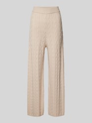 Strickhose mit Zopfmuster von Christian Berg Woman Grau - 28