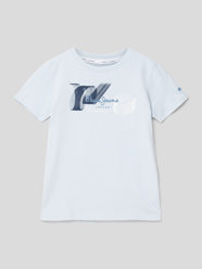 T-Shirt mit Label-Print von Pepe Jeans Blau / Türkis - 29