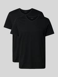 T-Shirt mit V-Ausschnitt im 2er-Pack Modell 'ComfortS' von BOSS - 45