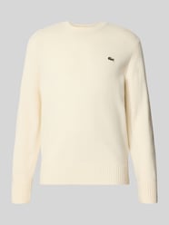 sweter klasyka o kroju regular fit z czystej wełny od Lacoste - 12